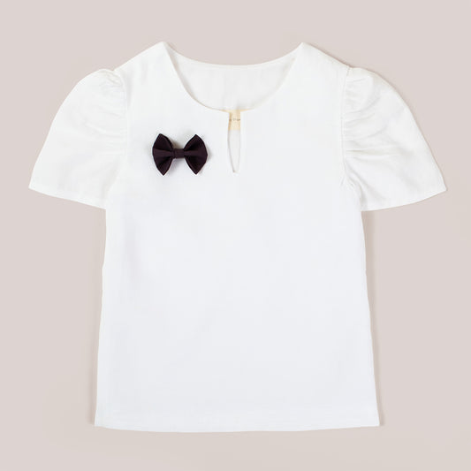 Organic Linen Blouse With Ruffle Sleeves image 0